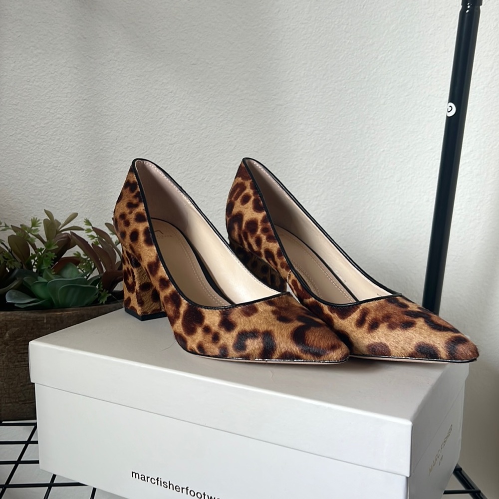 NWB Marc Fisher Leopard Zala Heels